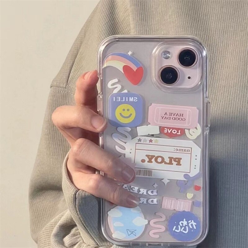 Rainbow Love Label Soft Silicone Phone Case