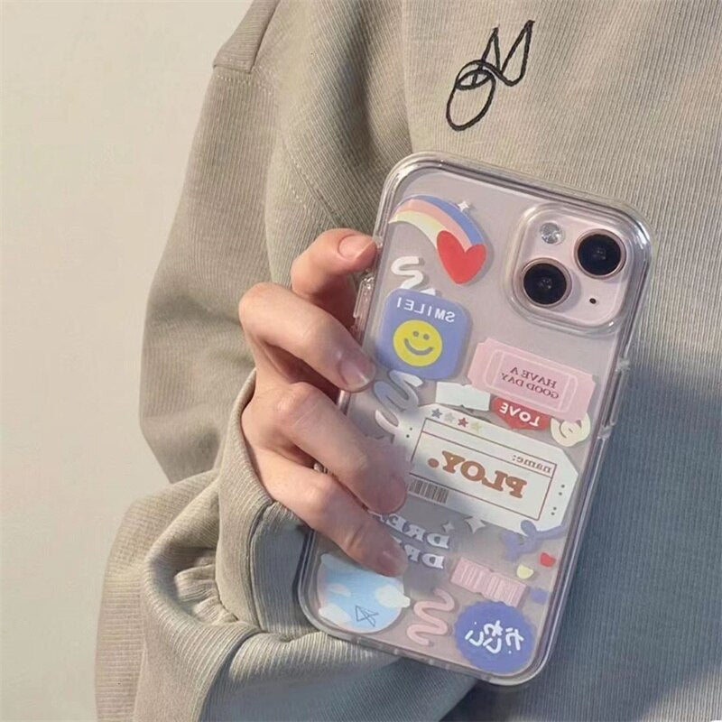 Rainbow Love Label Soft Silicone Phone Case