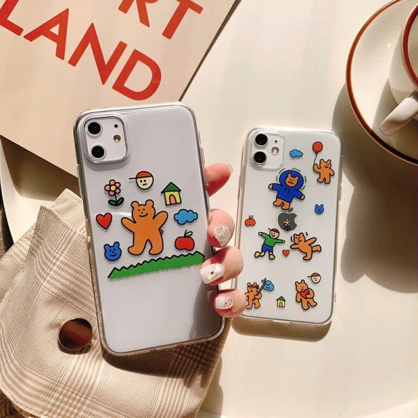 Funny Cartoon Printed Silicone Phone Case