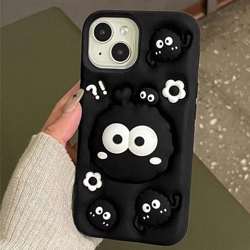 Cute Cartoon Silicone With Pop Stand Phone Case