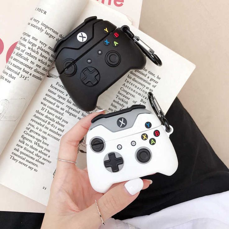 Airpods Case Soft Silicone Cover With Hook Clip For Airpods (Game Controller)