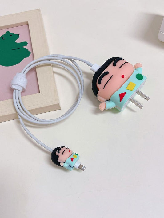 Cute Cartoon Series Fast Charger Protector for iPhone(Shinchan)