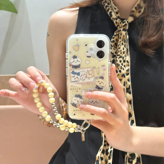 Chika Chill Squad Cartoon Phone Case With Beaded Strap