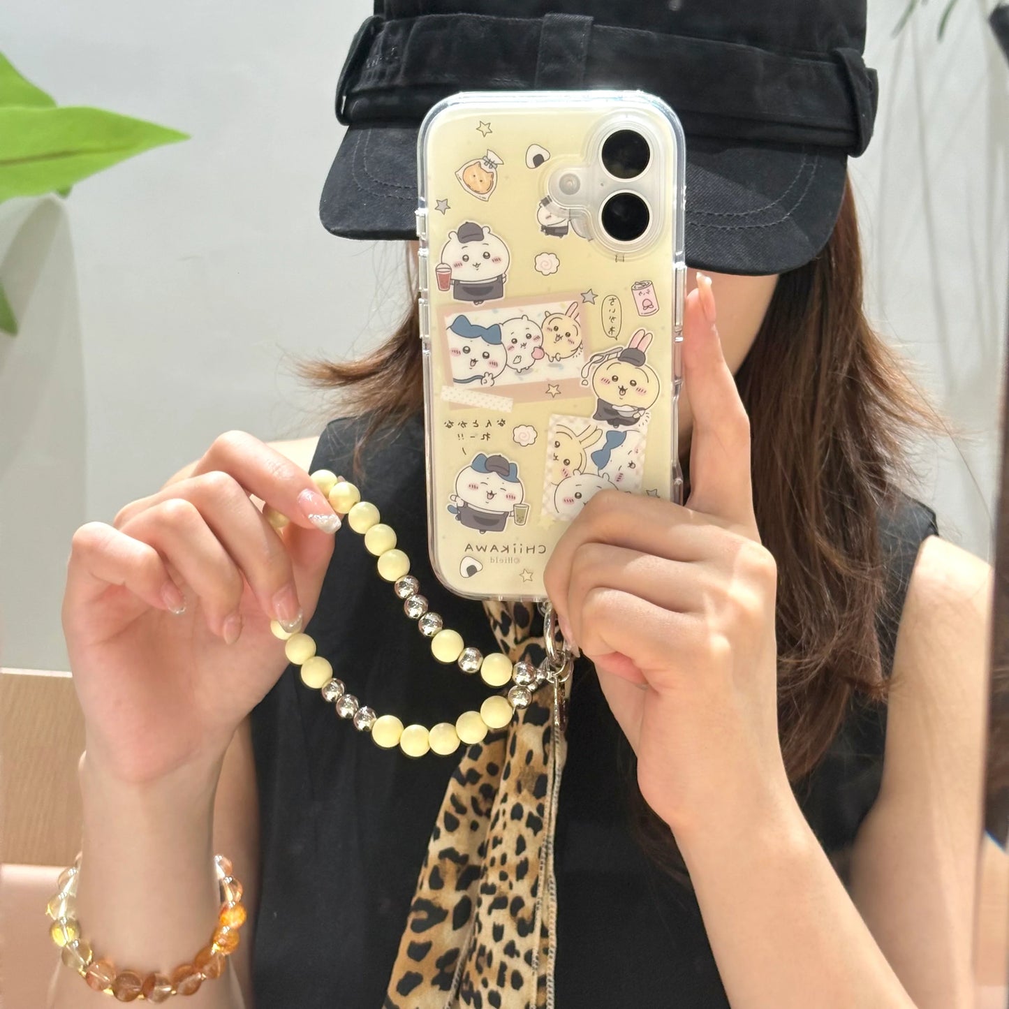 Chika Chill Squad Cartoon Phone Case With Beaded Strap