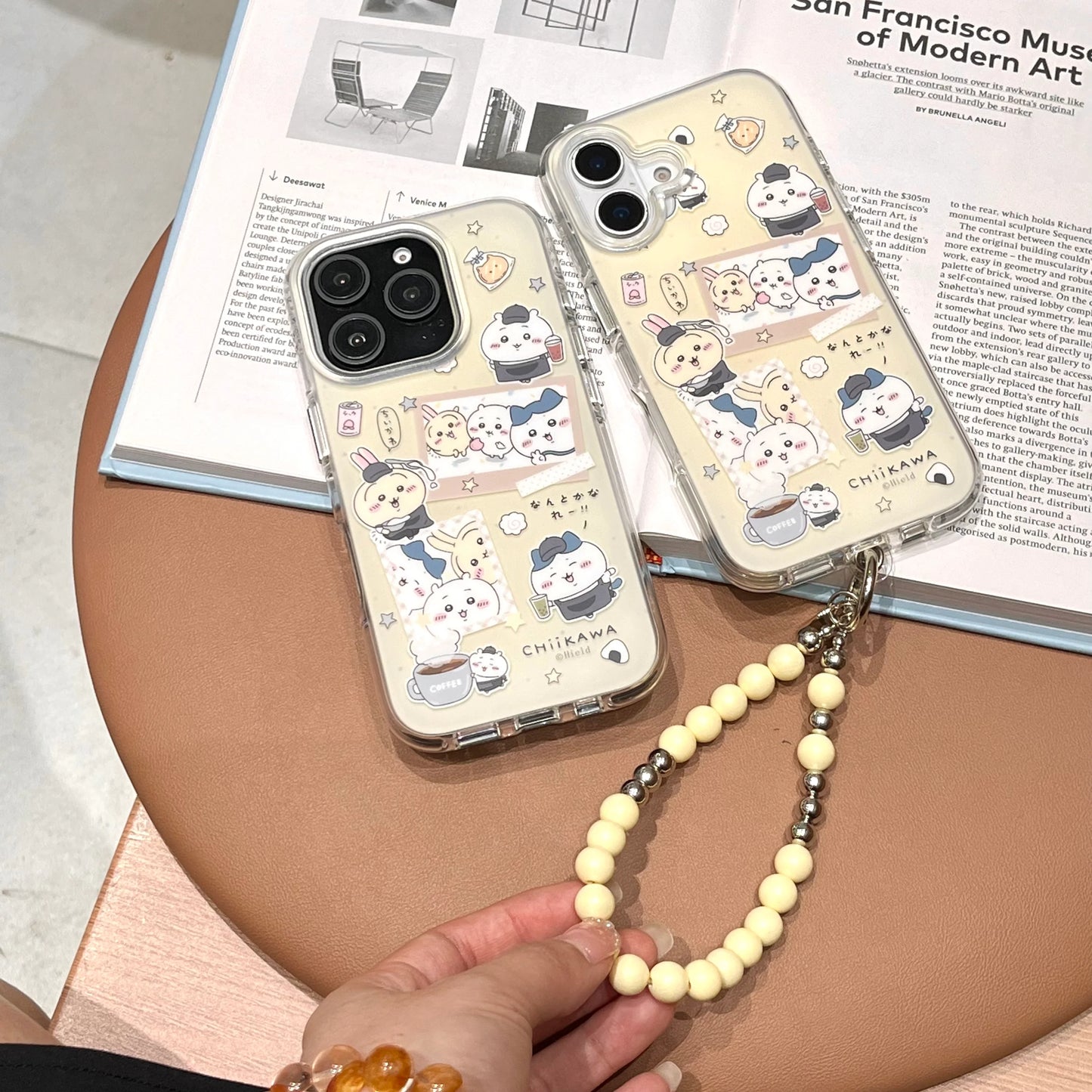 Chika Chill Squad Cartoon Phone Case With Beaded Strap