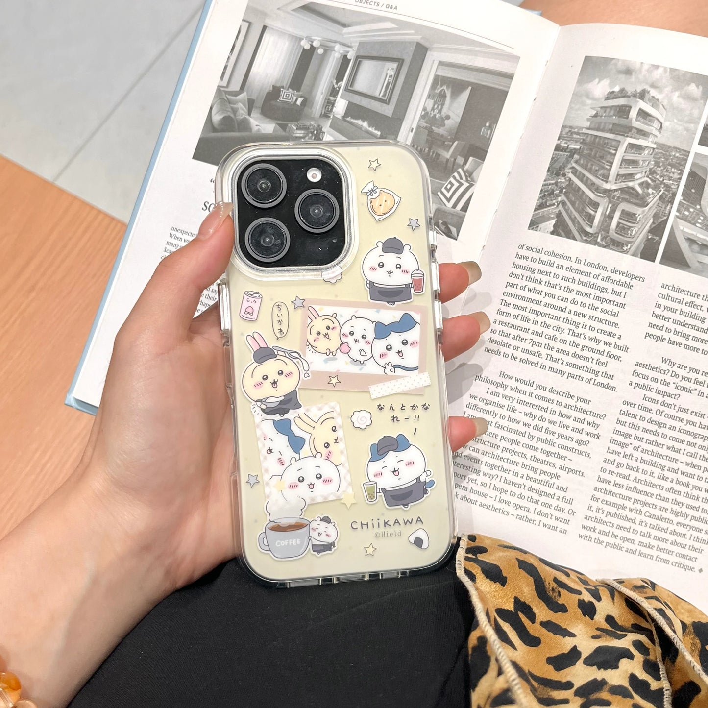 Chika Chill Squad Cartoon Phone Case With Beaded Strap
