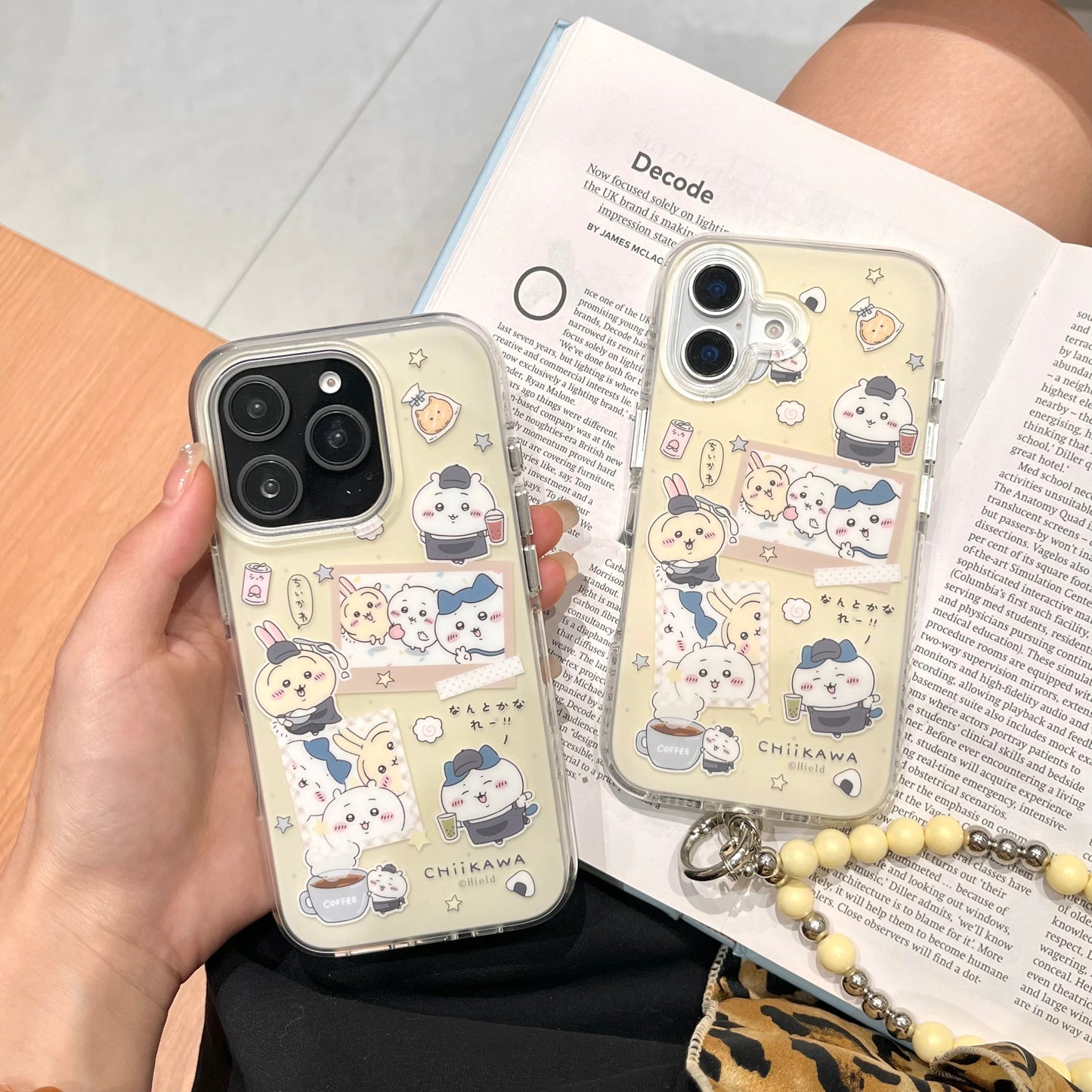 Chika Chill Squad Cartoon Phone Case With Beaded Strap