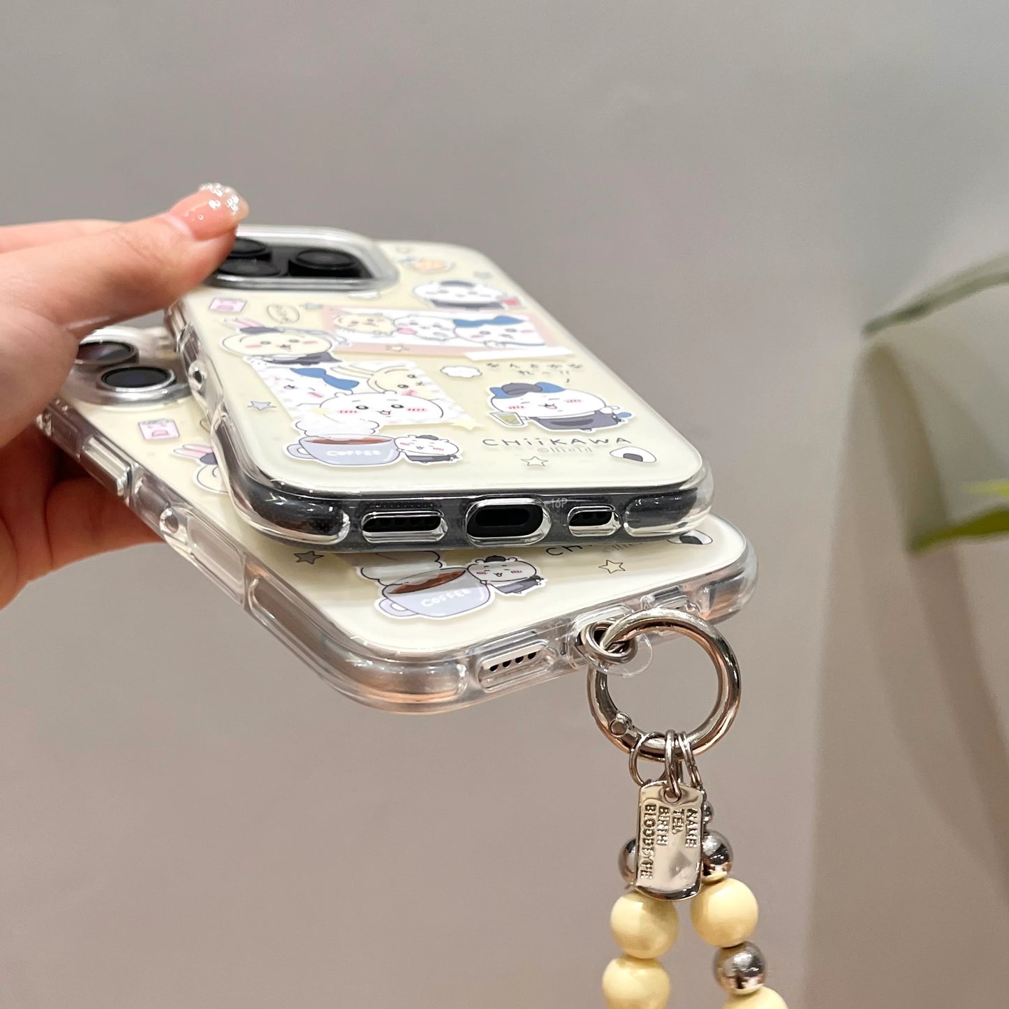 Chika Chill Squad Cartoon Phone Case With Beaded Strap