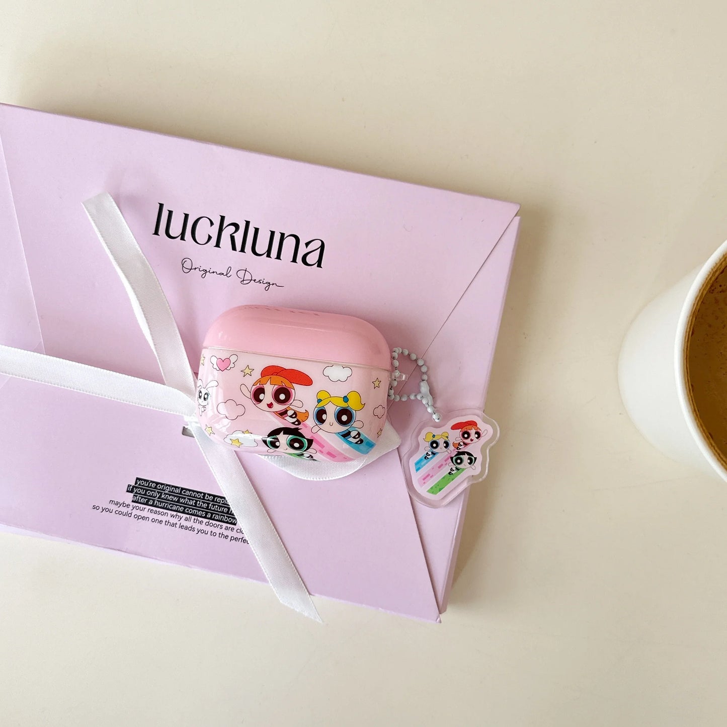 Glossy Cartoon Powerpuff Girls AirPods Case