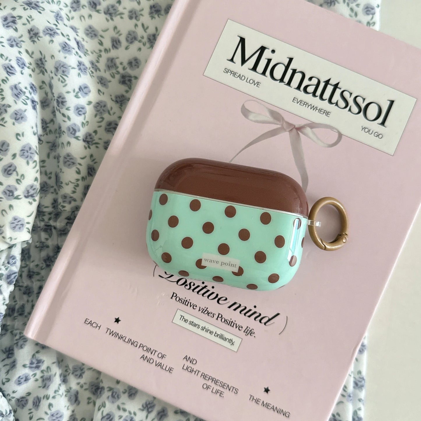 Wave Point Glossy Polka Dot AirPods Case