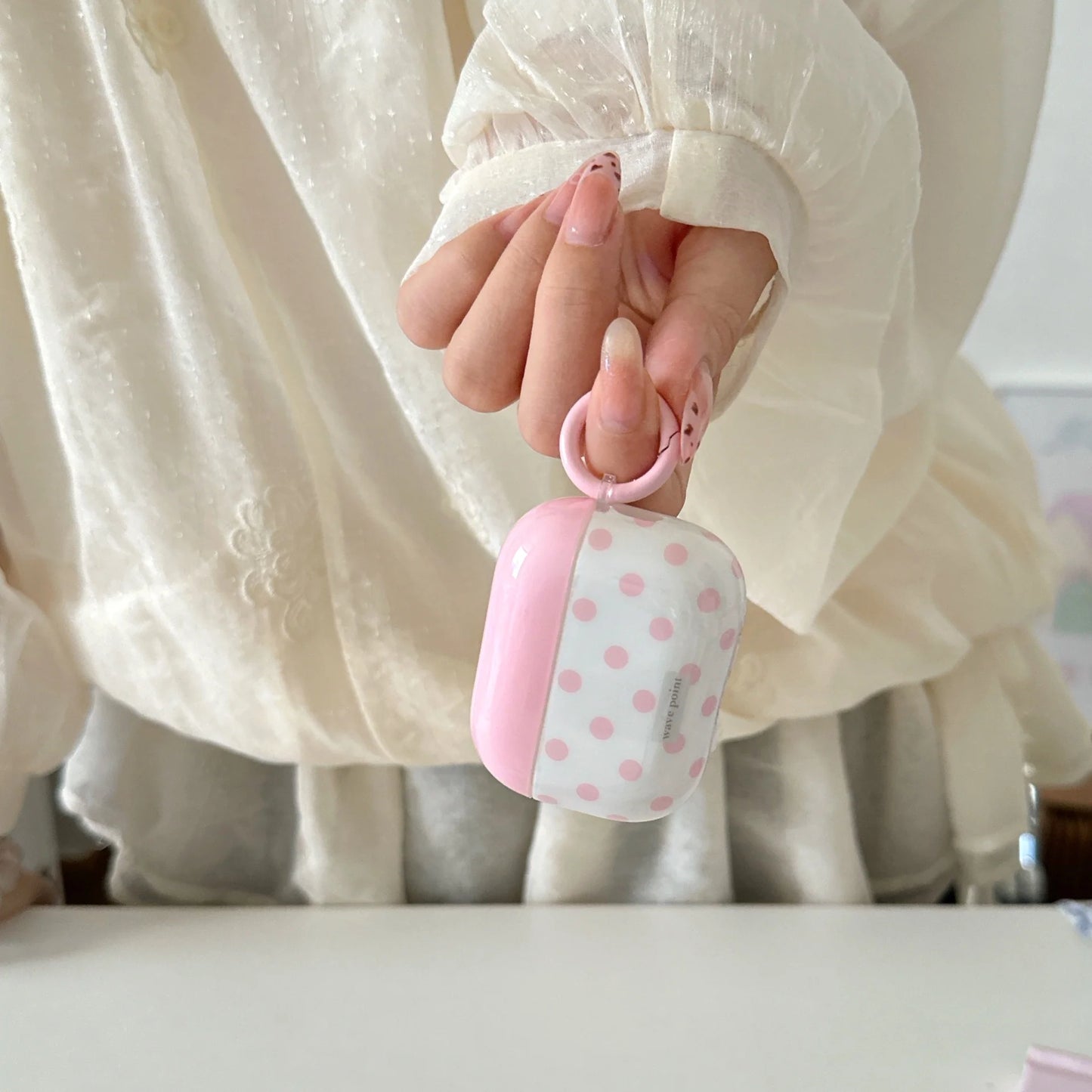 Wave Point Glossy Polka Dot AirPods Case