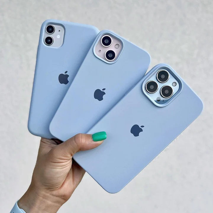 iPhone Original Liquid Silicone Phone Case (Sky Blue)