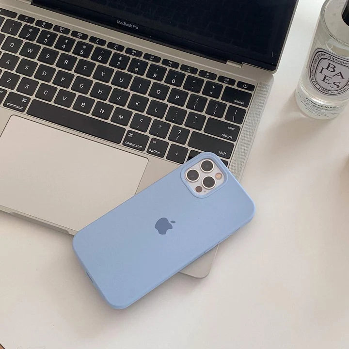 iPhone Original Liquid Silicone Phone Case (Sky Blue)