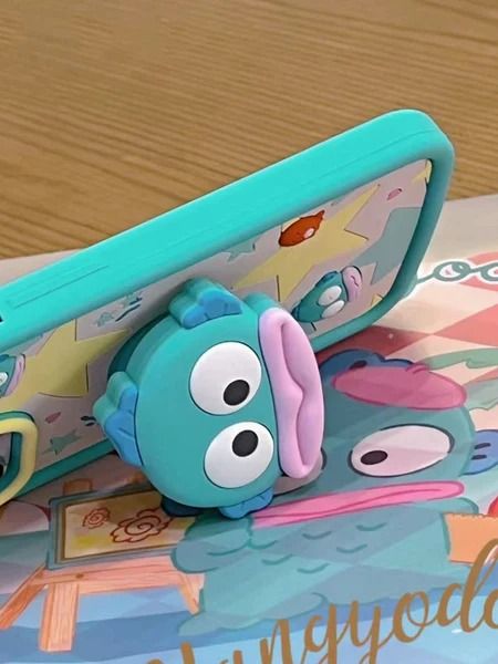 3D Cartoon Ugly Fish Holder Soft Silicone Back Case for iPhone