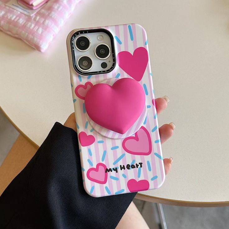 3D Heart Phone Case collection With MagSafe Holder