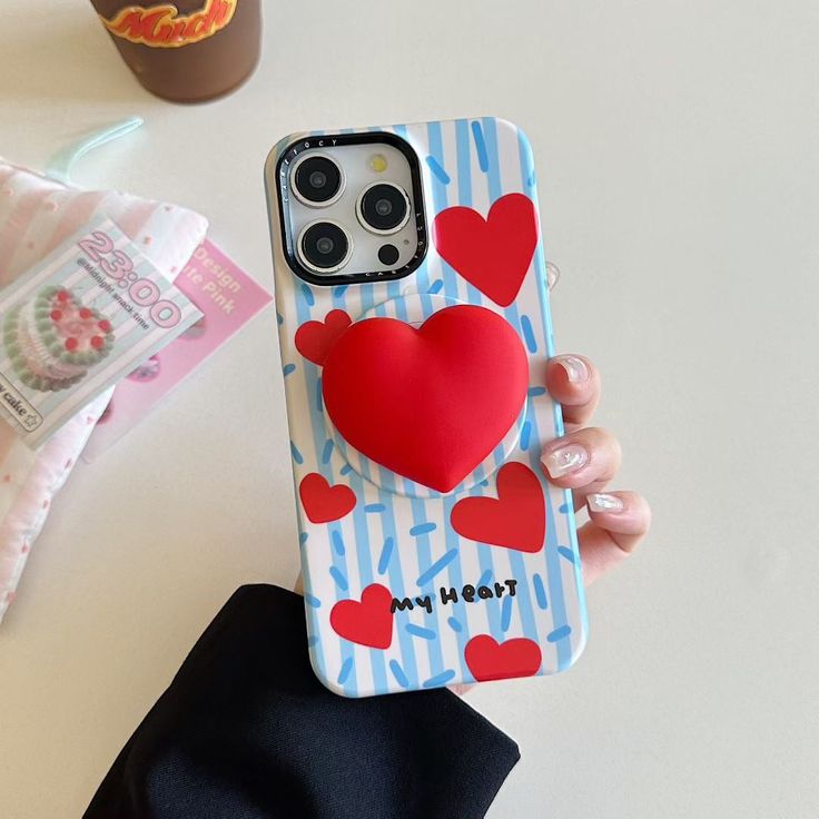 3D Heart Phone Case collection With MagSafe Holder