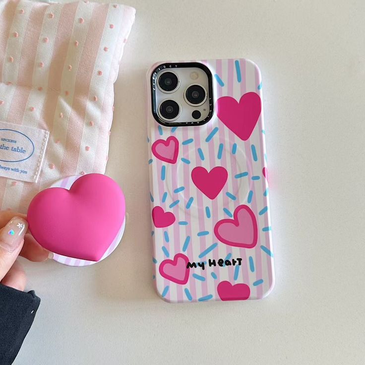 3D Heart Phone Case collection With MagSafe Holder