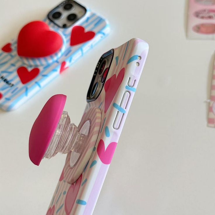 3D Heart Phone Case collection With MagSafe Holder