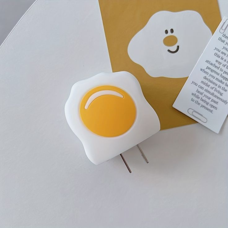 Cute Cartoon Series Fast Charger Protector for iPhone (Egg Yolk)