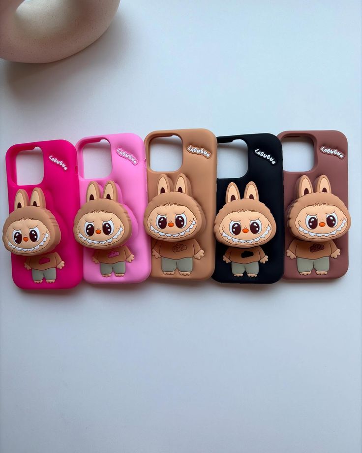 Labubu CuddlePop Silicone With Pop Stand Phone Case