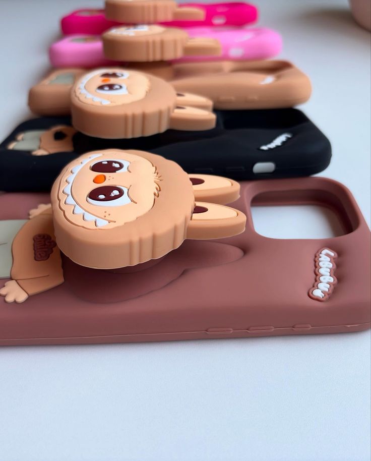 Labubu CuddlePop Silicone With Pop Stand Phone Case