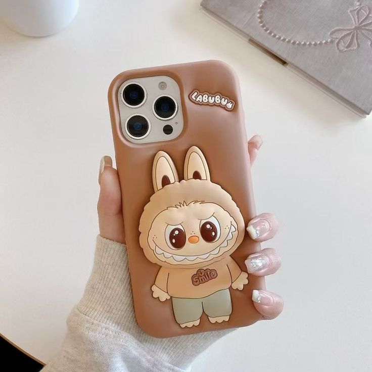 Labubu CuddlePop Silicone With Pop Stand Phone Case