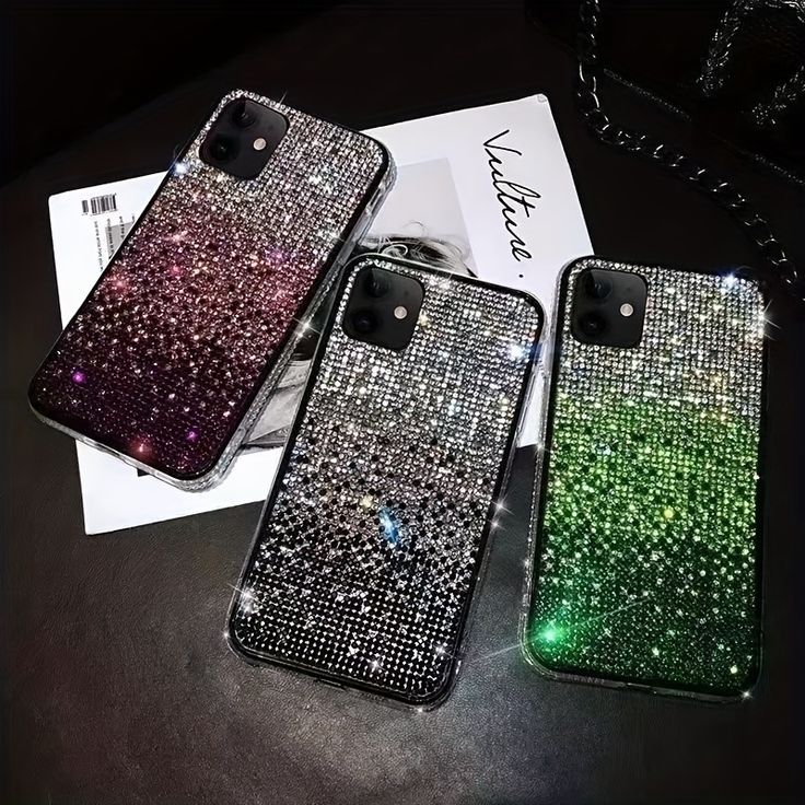 Sparkle And Shine With A Bling / featuring A Glitter Star Rhinestone Diamond iPhone Case