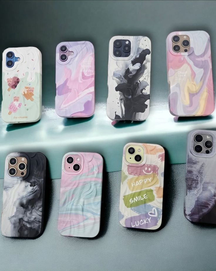 Multi Color Wavy Texture  For iPhone Case