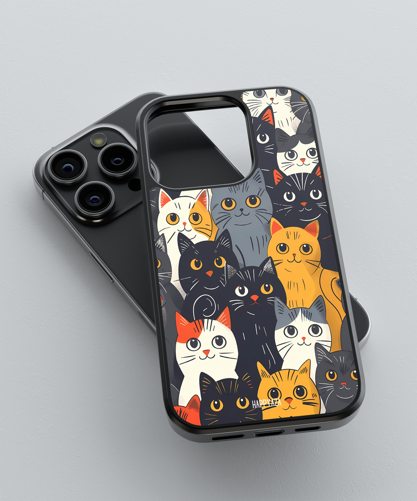 A Bunch Of Cats That Are Sitting Together Designer Phone Case