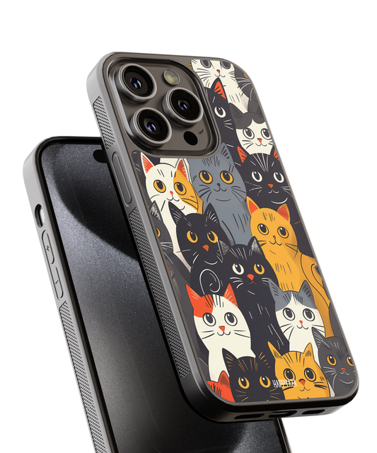 A Bunch Of Cats That Are Sitting Together Designer Phone Case