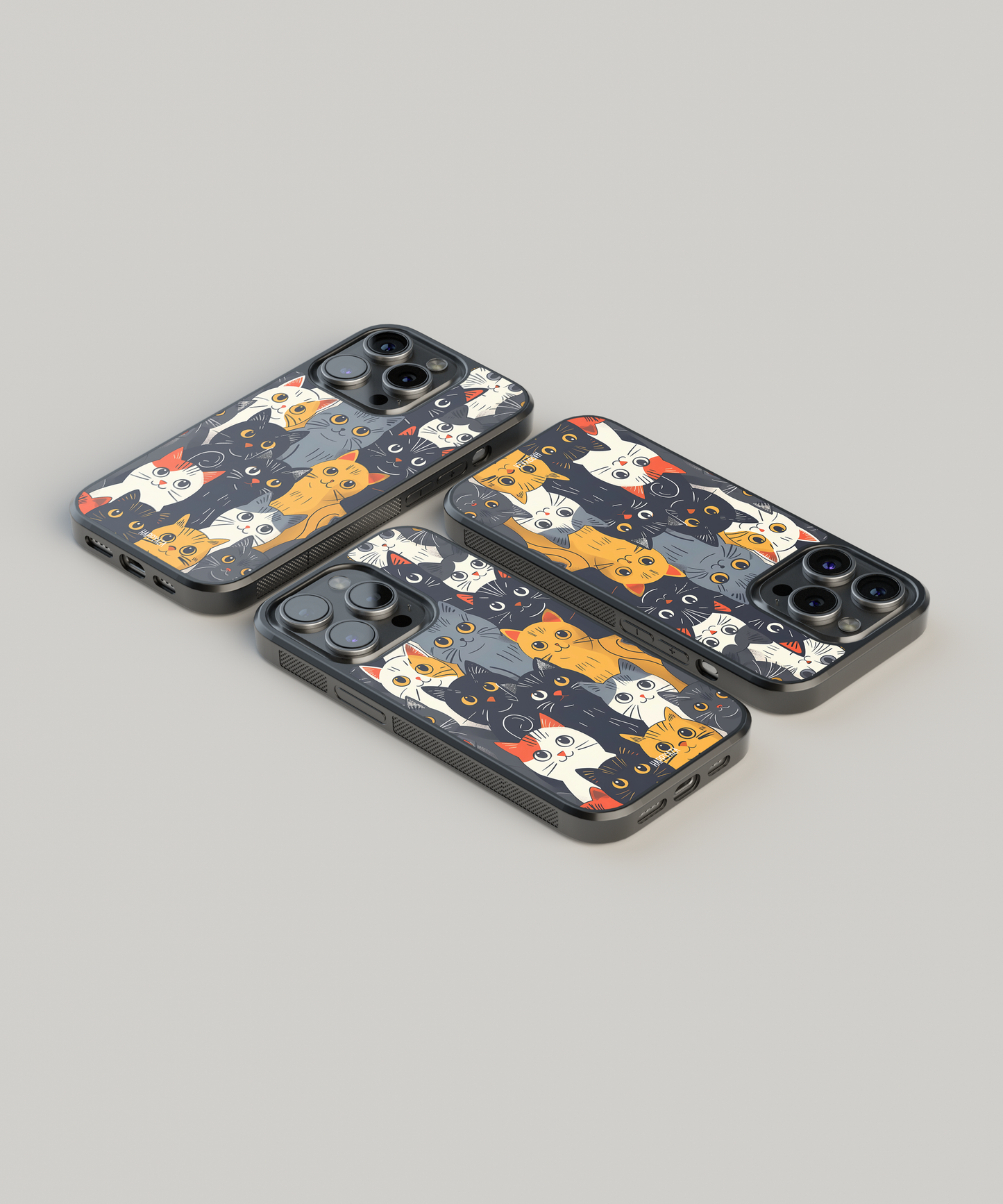A Bunch Of Cats That Are Sitting Together Designer Phone Case