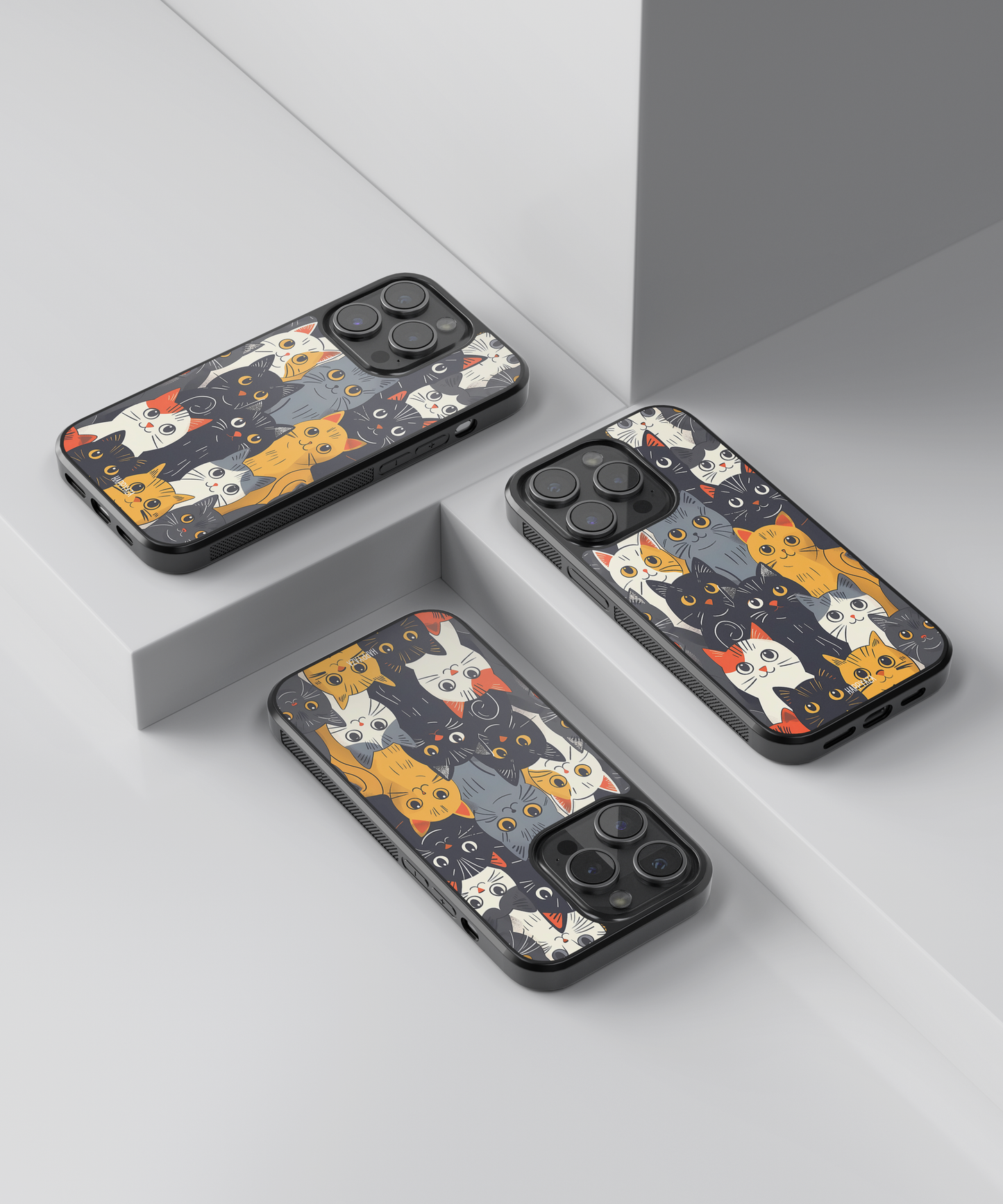 A Bunch Of Cats That Are Sitting Together Designer Phone Case