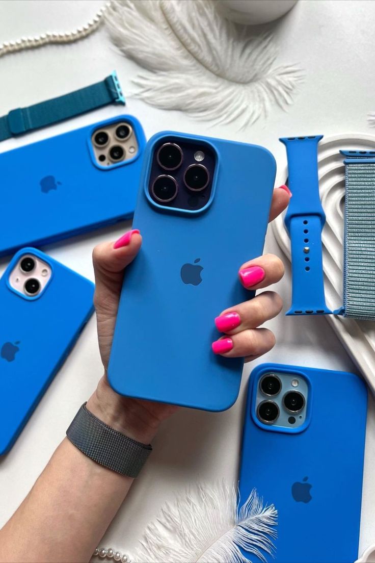 iPhone Original Liquid Silicone Phone Case (Blue)