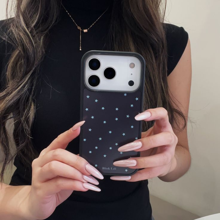 Elegant Midnight Star Silicone Phone Case
