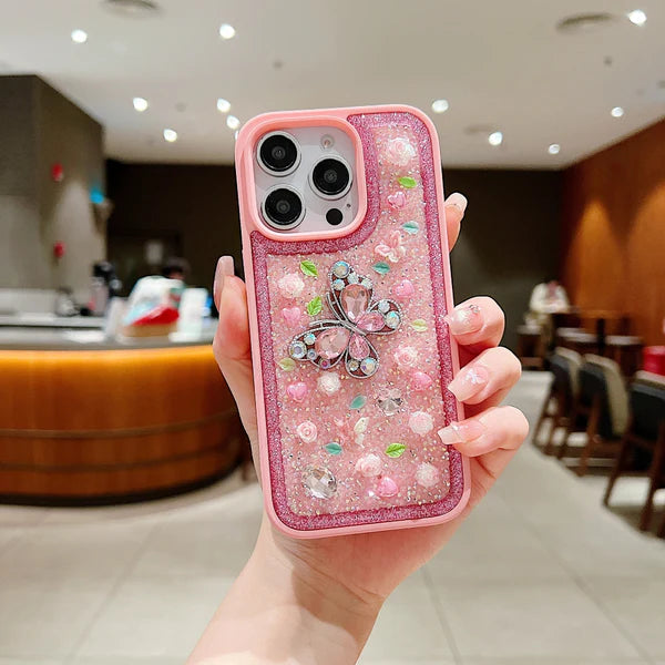 Butterfly Charm Diamond Phone Case