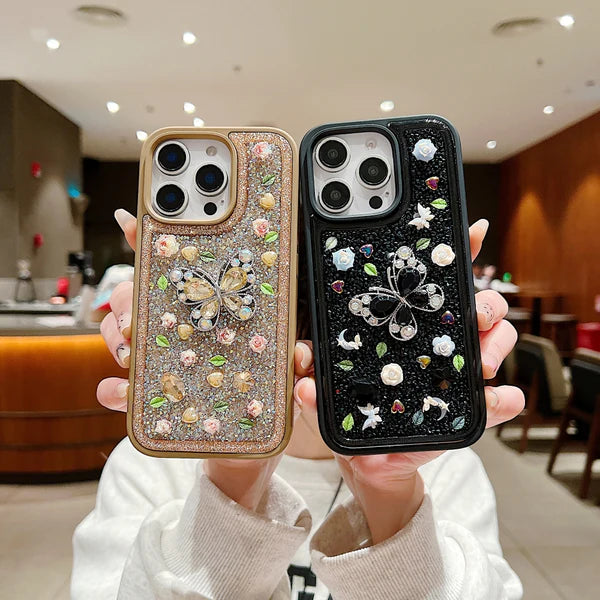 Butterfly Charm Diamond Phone Case