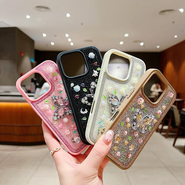 Butterfly Charm Diamond Phone Case