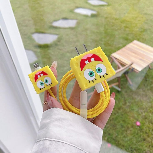 Cute Cartoon Series Fast Charger Protector Case (SpongeBob)