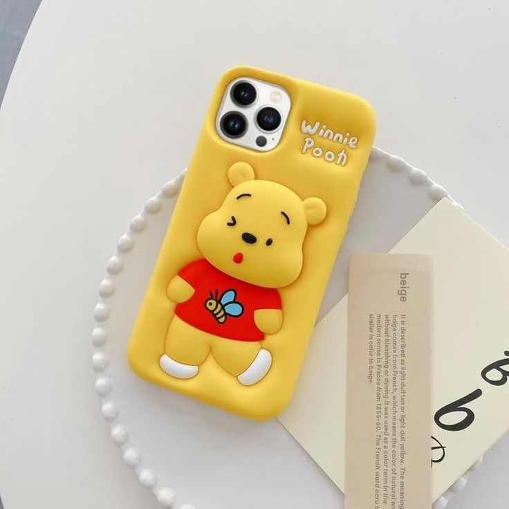 Premium Pooh and Stitch-Pooh Silicone Case For iPhone