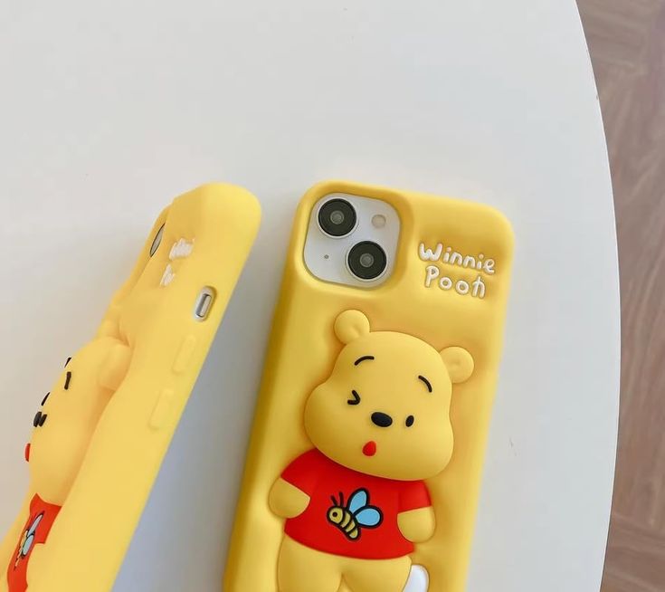 Premium Pooh and Stitch-Pooh Silicone Case For iPhone