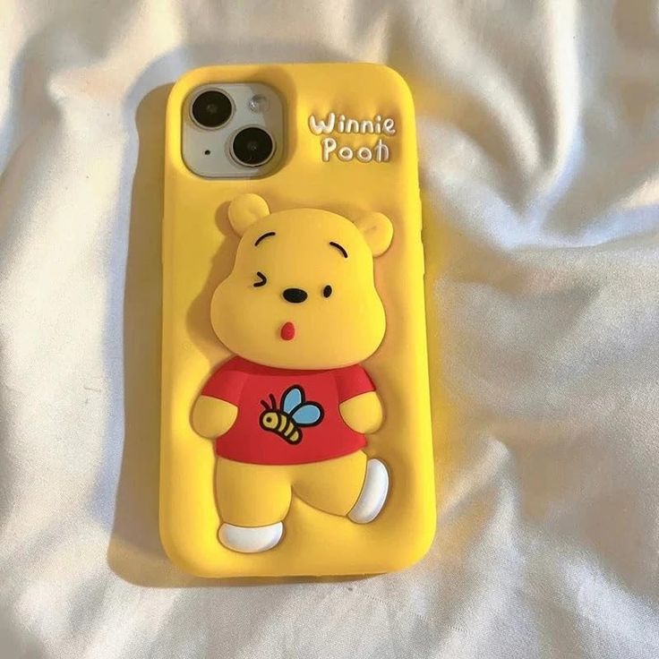 Premium Pooh and Stitch-Pooh Silicone Case For iPhone