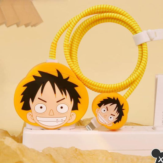 Cute Cartoon Series Fast Charger Protector for iPhone(Luffy)