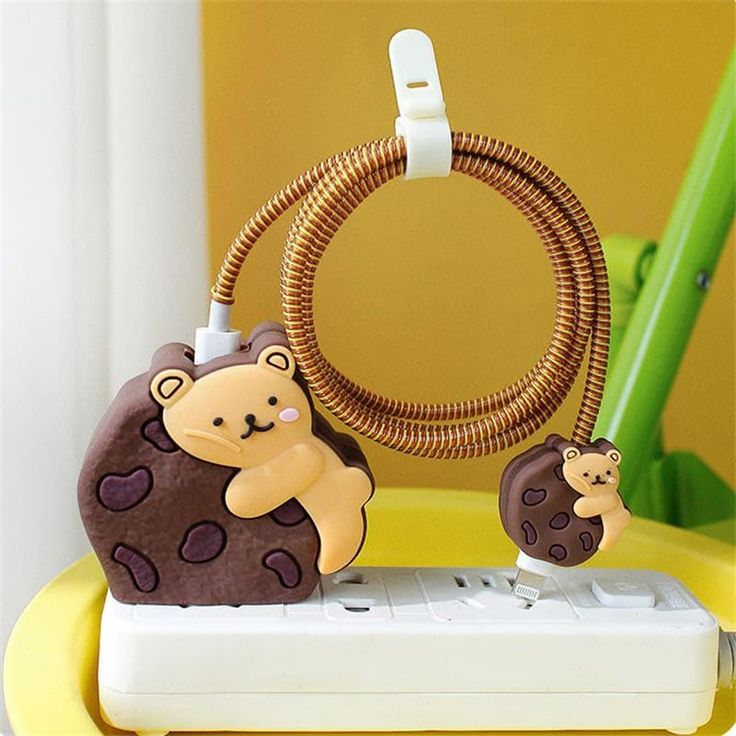 Cute Cartoon Series Fast Charger Protector for iPhone(Cookie Bear)