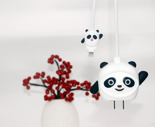 Cute Cartoon Series Fast Charger Protector for iPhone(Panda)