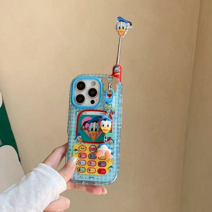 Cartoon Duck Phone Case With Charm & Antenna