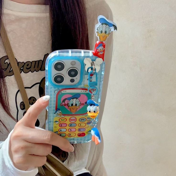 Cartoon Duck Phone Case With Charm & Antenna
