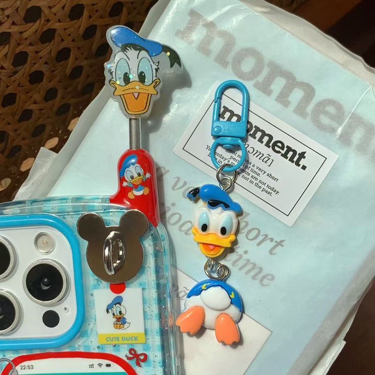 Cartoon Duck Phone Case With Charm & Antenna