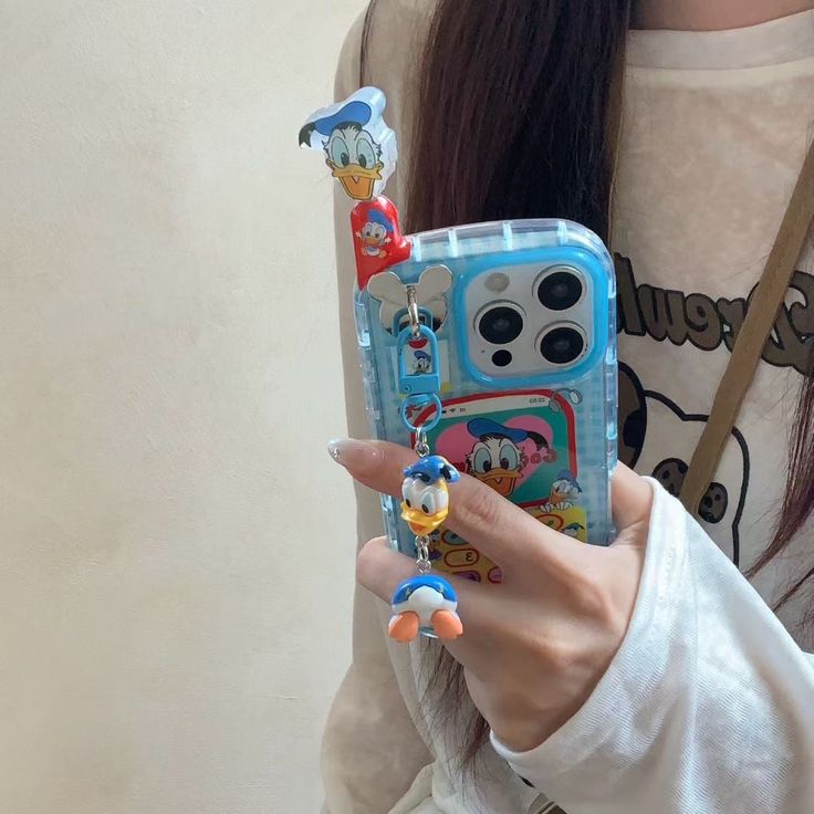 Cartoon Duck Phone Case With Charm & Antenna