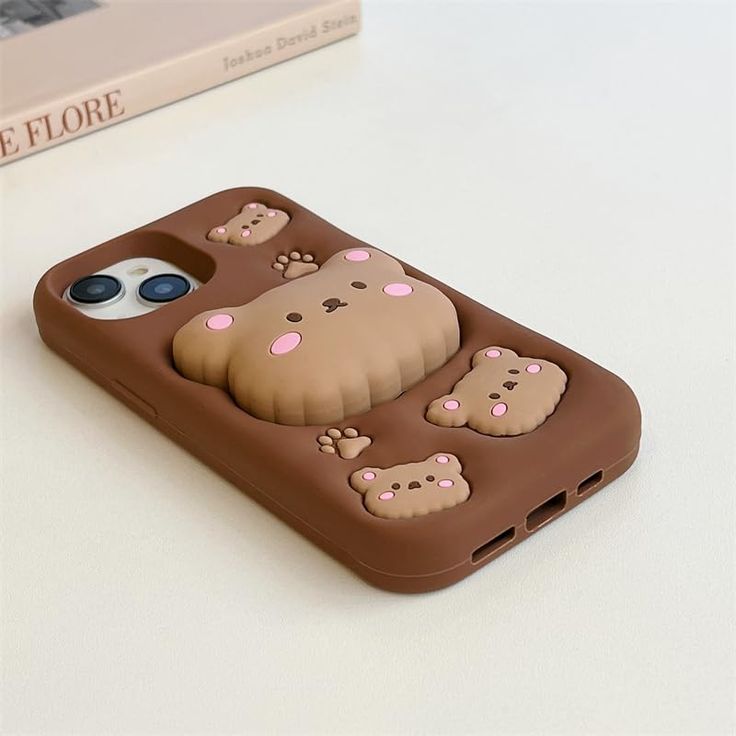 Cozy Bear Silicone With Pop Stand Phone Case
