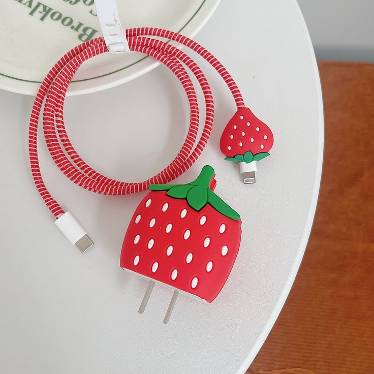 Cute Cartoon Series Fast Charger Protector for iPhone(Strawberry)